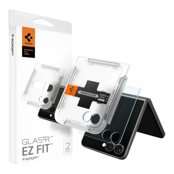 Spigen GLAS.TR EZ Fit HD 2-Pack - Tempered Glass for Samsung Galaxy Z Flip 7