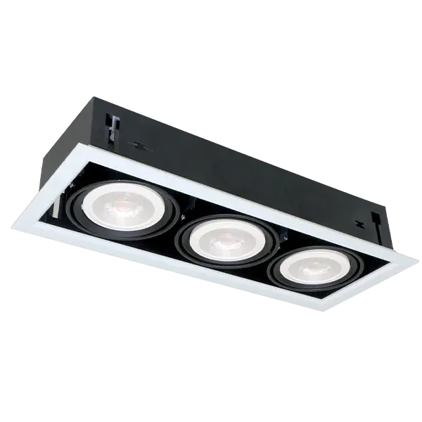 LED ACCENT FIXTURE QUAD312 12W 3XE27 2700K DARK GREY