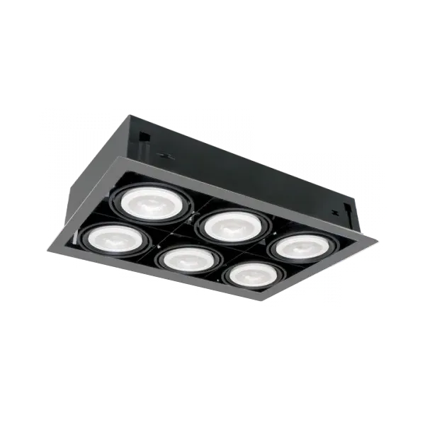 LED ACCENT FIXTURE QUAD610 10W 6XE27 4000K DARK GREY