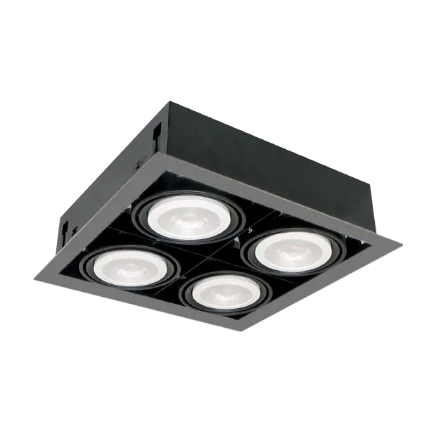 LED ACCENT FIXTURE QUAD410 10W 4XE27 4000K DARK GREY