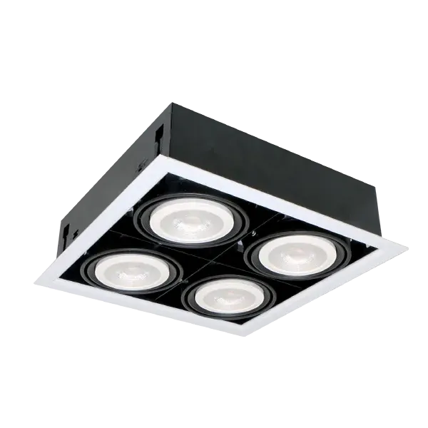 LED ACCENT FIXTURE QUAD412 12W 4XE27 2700K DARK GREY