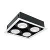 LED ACCENT FIXTURE QUAD412 12W 4XE27 2700K DARK GREY