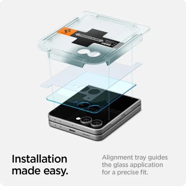 Spigen GLAS.TR EZ Fit HD 2-Pack - Tempered Glass for Samsung Galaxy Z Flip 7