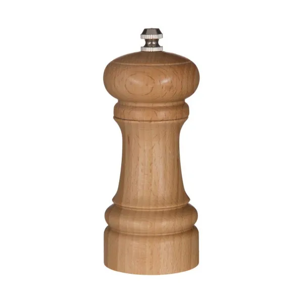 2-in-1 Suola- ja Pippurimylly Secret de Gourmet Ruskea Puu 14,5 x 5,5 cm
