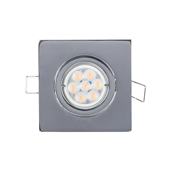 LED METAL SQUARE SPOTLIGHT HIGH POWER 6W 2700-3000K CHROME