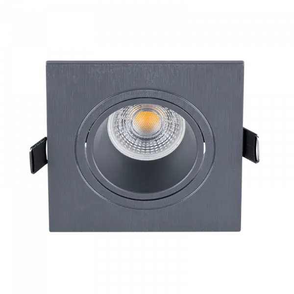 LED PLASTIC SQUARE SPOTLIGHT PAR 16 COB 7W 4000-4300K GRAPHITE