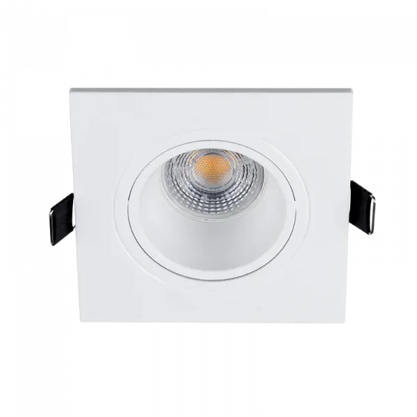 LED PLASTIC SQUARE SPOTLIGHT PAR 16 COB 7W 2700-3000K WHITE