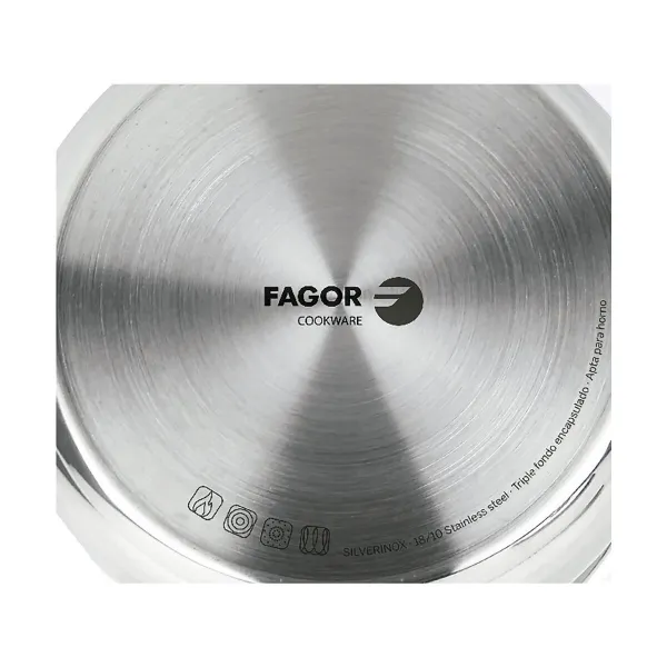 Kauss FAGOR Silverinox Nerūsējošais tērauds 18/10 Hromēts (Ø 12 x 6,5 cm)