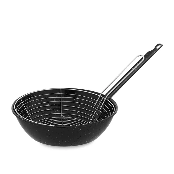 Paistinpannu ja kori Vaello Musta Emaloitu teräs (Ø 28 cm)