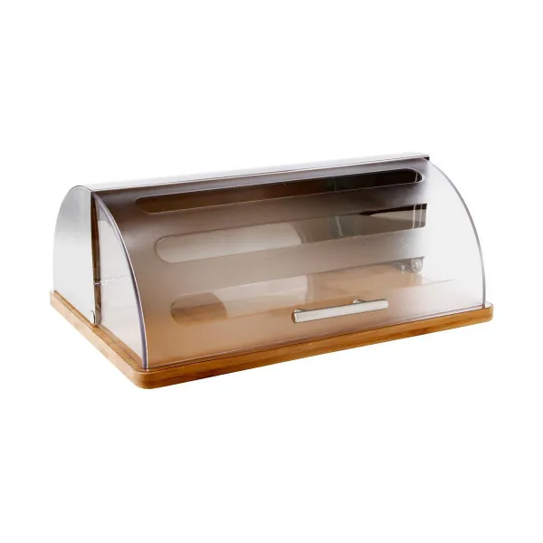 Duonos krepšelis 5five Simply Smart Bambou cuisine Sidabras Chromuotas 39 x 26,5 x 15,5 cm Medžio