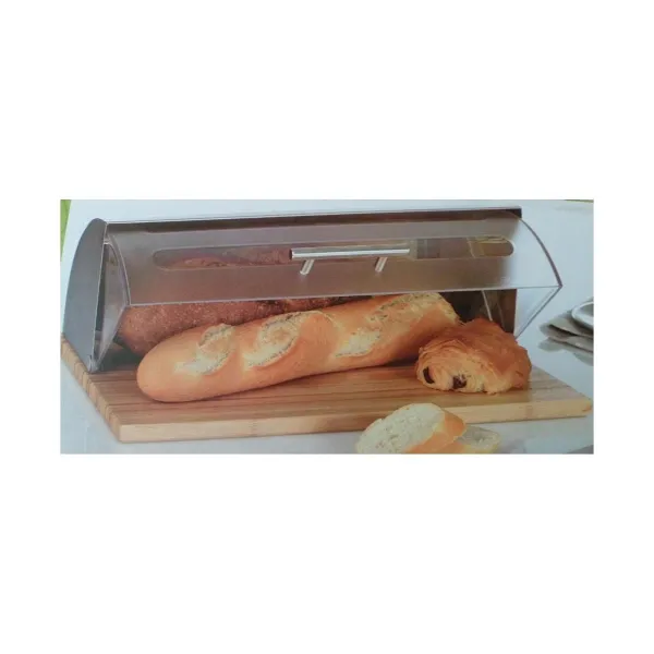 Duonos krepšelis 5five Simply Smart Bambou cuisine Sidabras Chromuotas 39 x 26,5 x 15,5 cm Medžio