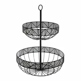 Ваза для фруктов 5five Simply Smart Чёрный Металл 30 x 30 x 42 cm