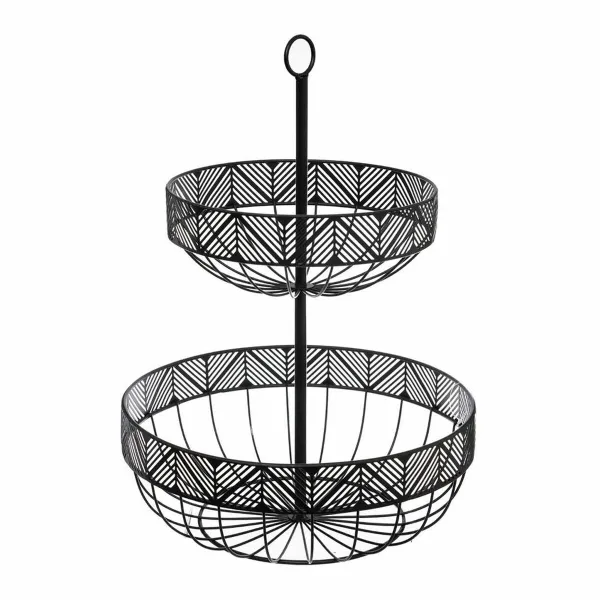 Ваза для фруктов 5five Simply Smart Чёрный Металл 30 x 30 x 42 cm