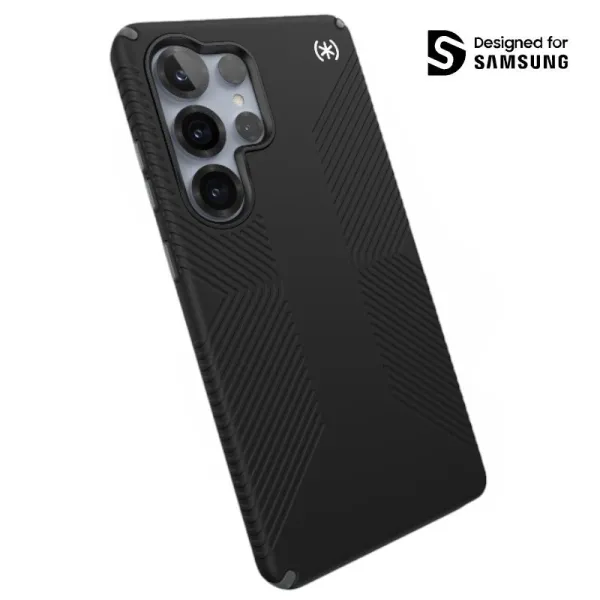 Speck Presidio2 Grip Magnet - Samsung Galaxy S25 Ultra MagSafe Case (Black/Slate Gray/White)
