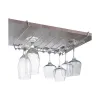 Lasiteline Metaltex My-crystal 38 x 26 x 7 cm Metalli Jopa 12 lasille joiden enimmäishalkaisija jalkoineen 7 cm