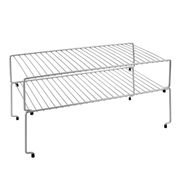 Kitchen Cupboard Organiser Metaltex Sky Metal 48 x 33 x 24 cm Stackable Kitchen (2 Units)