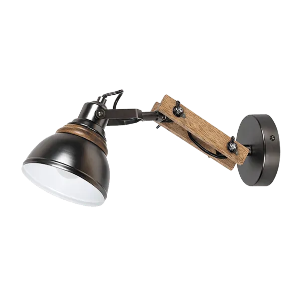 ALEGRA WALL LAMP 1XE14 WOOD/BLACK