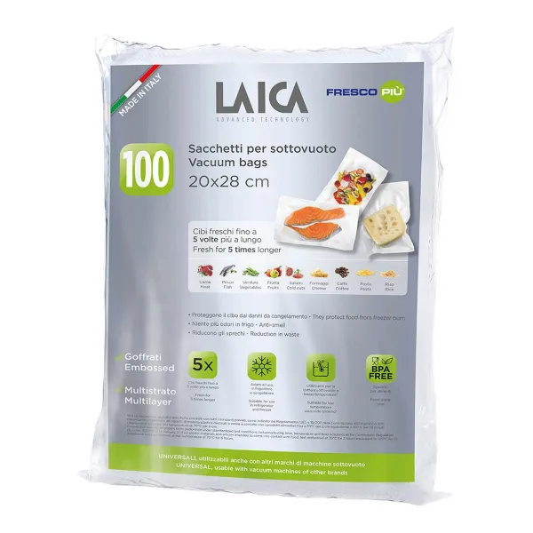 Vakuuma maisiņi LAICA VT3501 100 Daudzums 20 x 28 cm