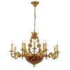 ALEXANDER CHANDELIER 12XE14 BRASS