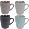 Vnt. kavos puodelių rinkinys Excellent Houseware Keramikos dirbinys 300 ml Geometrinis