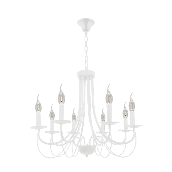 ANGELA CHANDELIER 8XE14 WHITE