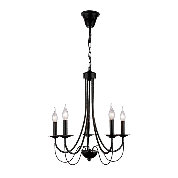 ANGELA CHANDELIER 5XE14 BLACK