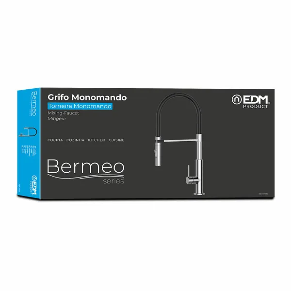Viena roktura jaucējkrāns EDM 01196 BERMEO Sudrabains Misiņš