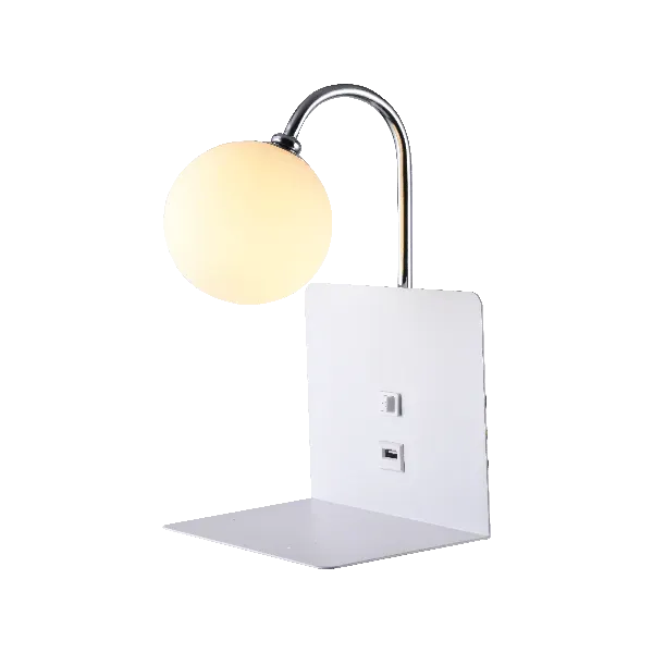 BETTY WALL LAMP 1xG9 WITH USB WHITE