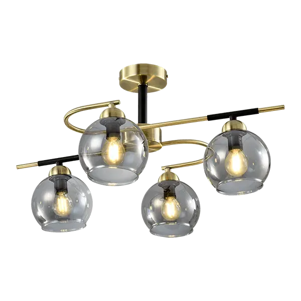 BILL CHANDELIER 4XE14 BLACK MATT/BRONZE