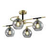 BILL CHANDELIER 4XE14 BLACK MATT/BRONZE