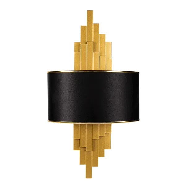 BRETON WALL LAMP 2XE14 GOLD/BLACK