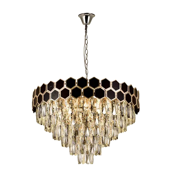 CATHERINE CHANDELIER 17хE14 D600 GOLD/BLACK