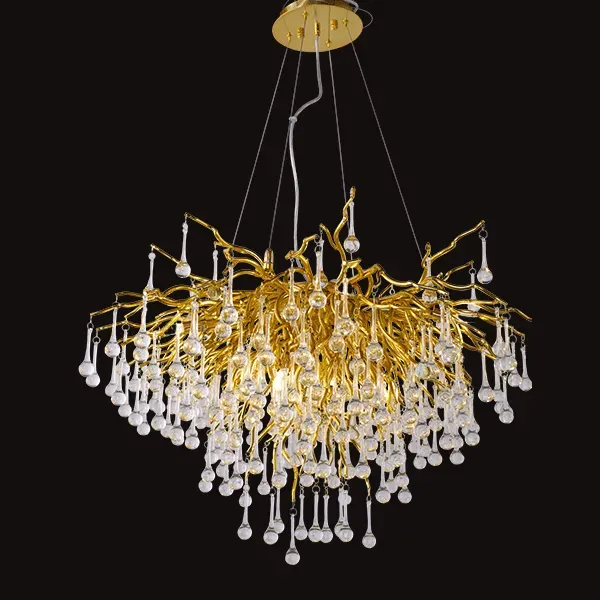 CARLOS CHANDELIER 10XG9 GOLD/CRYSTALS