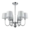 CARMEN CHANDELIER 6xE27 WHITE/CHROME