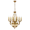 CHARLES CHANDELIER 19XE14 BRASS/JADE