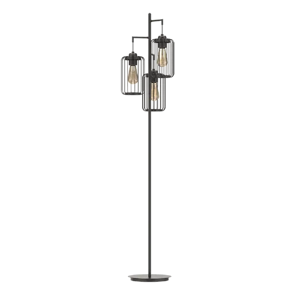 DARIA FLOOR LAMP 3XE27 BLACK MATT