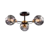 ELLARIA CHANDELIER 3xE27 BLACK/ANTIQUE BRASS