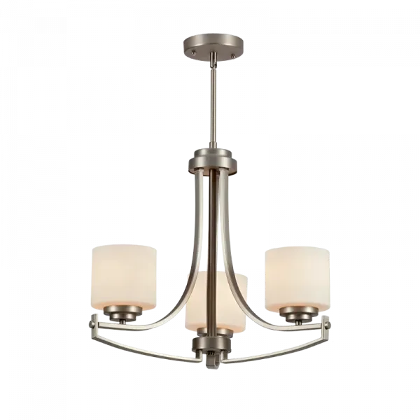 ERIN LUX CHANDELIER 3XE27 SATIN NICKEL