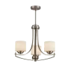 ERIN LUX CHANDELIER 3XE27 SATIN NICKEL