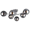 ERMINA CHANDELIER 6XE14 CHROME/GLASS