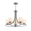 ERIN LUX CHANDELIER 5XE27 SATIN NICKEL