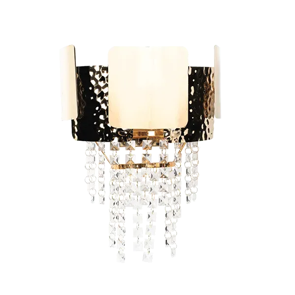 GUSTAV WALL LAMP 2XG9 GOLD/CRYSTALS