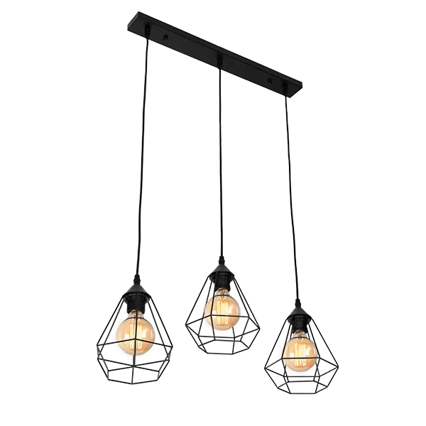 HEIDI PENDANT 3XE27 BLACK