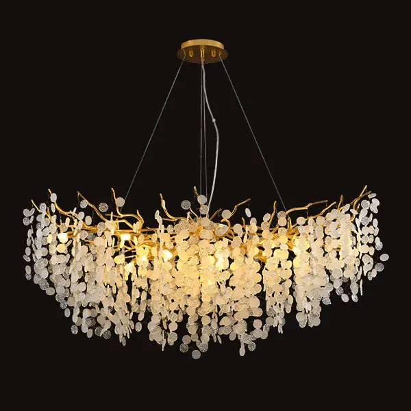 HUGO CHANDELIER 13XG9 GOLD/CRYSTALS