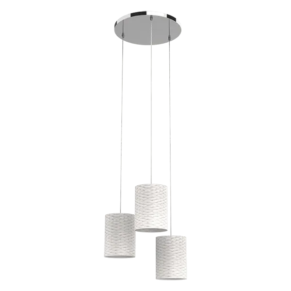 INES PENDANT 3XE14 WHITE/CHROME