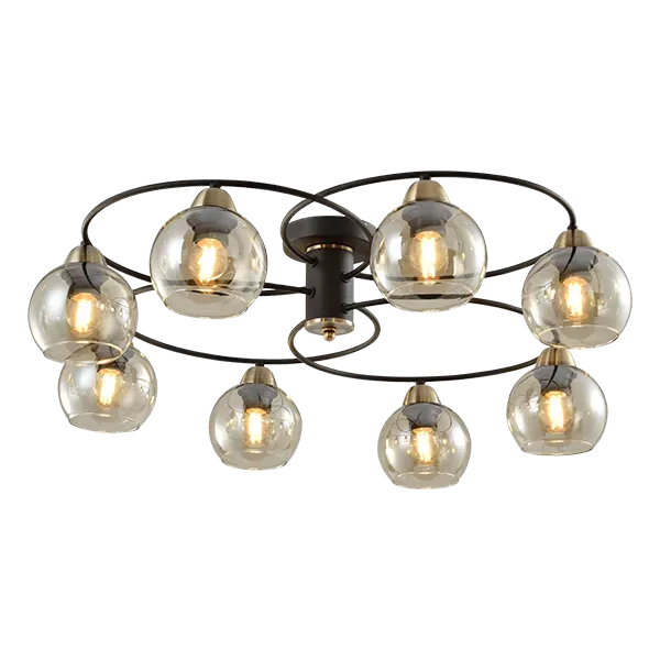 JAY CHANDELIER 8XE27 BLACK/BRONZE