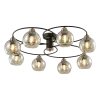 JAY CHANDELIER 8XE27 BLACK/BRONZE