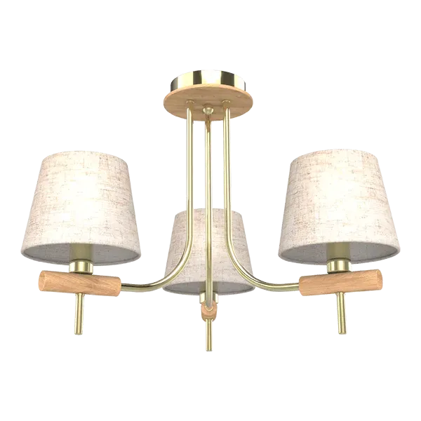 JONAS CHANDELIER 3XE14 BEIGE/GOLD