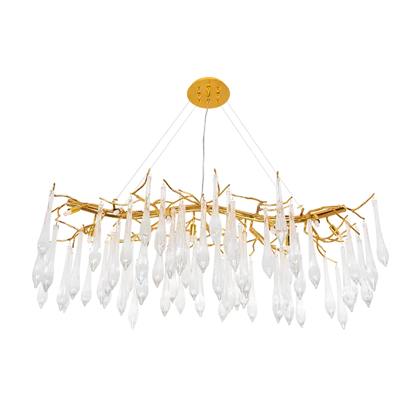 KAROL CHANDELIER 12XG9 GOLD/CRYSTALS