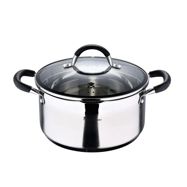 Кастрюля с крышкой Masterpro foodies bgmp-1502-bk 5 L Ø 24 x 12 cm